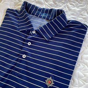 Draddy Sport Polo Blue & White Short Sleeve Size XL